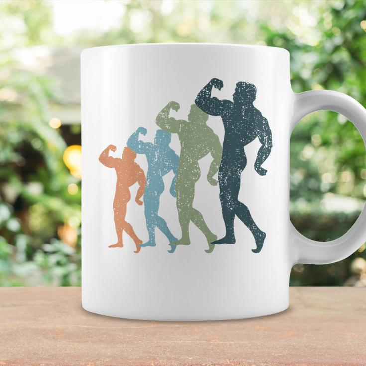 Sports Mom & Dad Silhouette Vintage Body Building Coffee Mug Gifts ideas