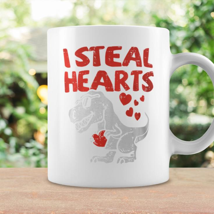 I Steal Hearts Trex Dino Baby Boy Valentines Day Toddler Coffee Mug Gifts ideas