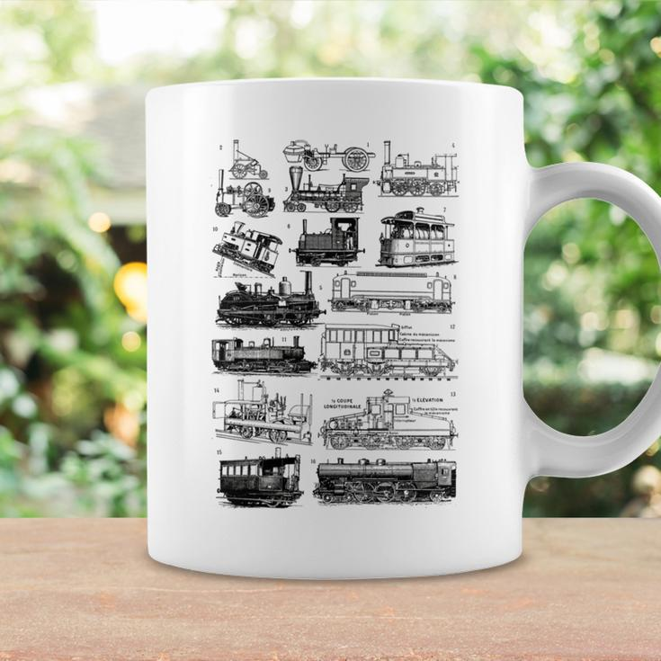 Steam Engine Train Steam Train Locomotive Vintage Chart Coffee Mug Gifts ideas