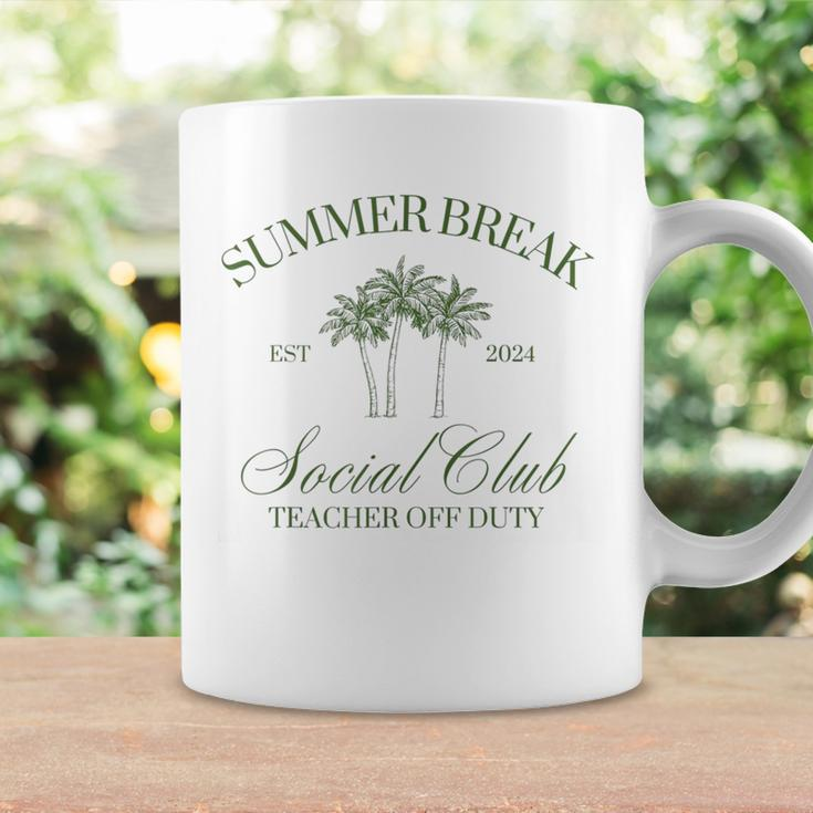 Summer Break Social Club Teacher Off Duty Beach Vacation Coffee Mug Gifts ideas