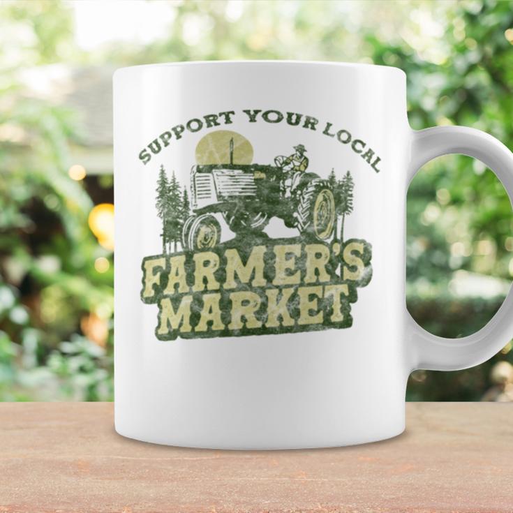 Support Your Local Farmers Market Vintage Tractor Retro Coffee Mug Gifts ideas