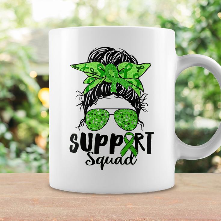 Support Squad Messy Bun Green Ribbon Mental Health Awareness Coffee Mug Gifts ideas