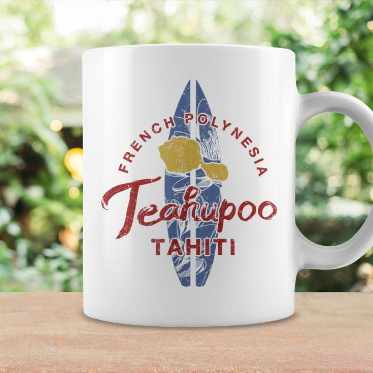 Tahiti Teahupoo Surfing French Polynesian Vintage Coffee Mug Gifts ideas
