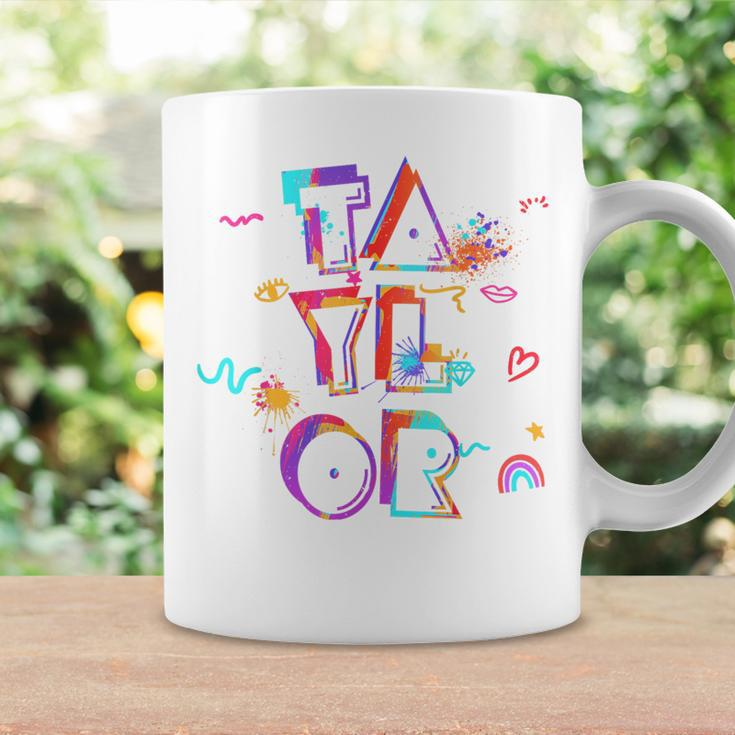 Taylor Girl First Name Personalized Groovy Coffee Mug Gifts ideas