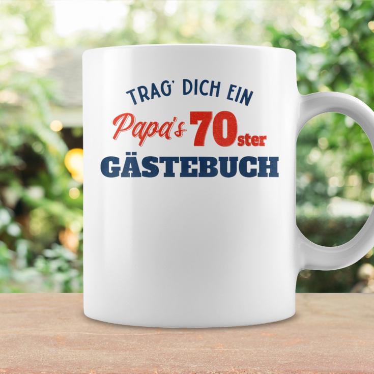 Trag Dich Ein Papas 70 Gästebuch Papa Geschenk Geburtstag Mit-Ausschnitt Tassen Geschenkideen