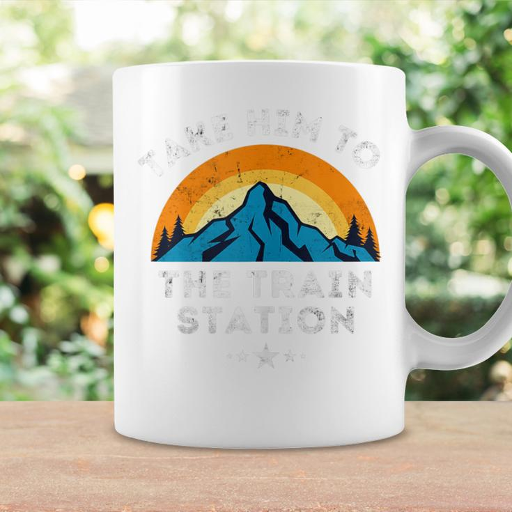 Take Him To The Train Station Retro Vintage Graphic Coffee Mug Gifts ideas