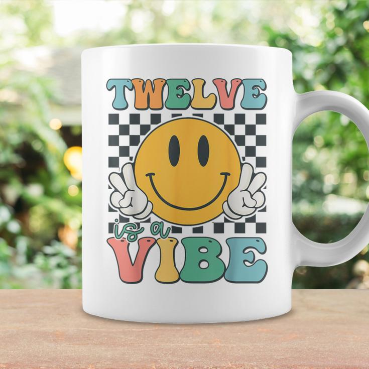 Twelve Is A Vibe 12Th Birthday Smile Face Hippie Boys Girls Coffee Mug Gifts ideas