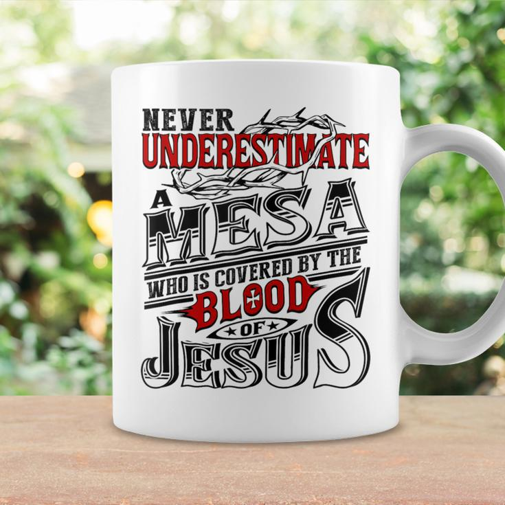 Never Underestimate Mesa Family Name Coffee Mug Gifts ideas
