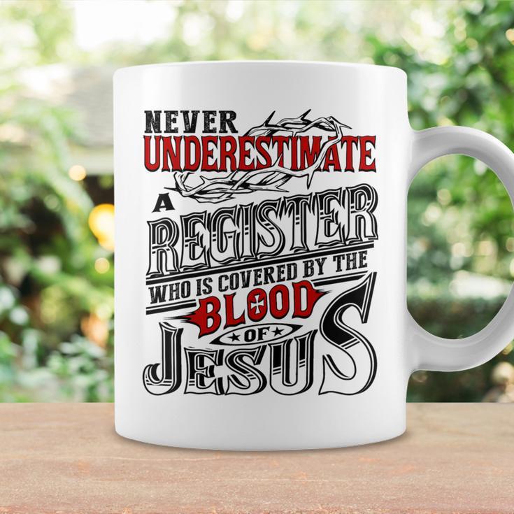 Never Underestimate Register Family Name Coffee Mug Gifts ideas