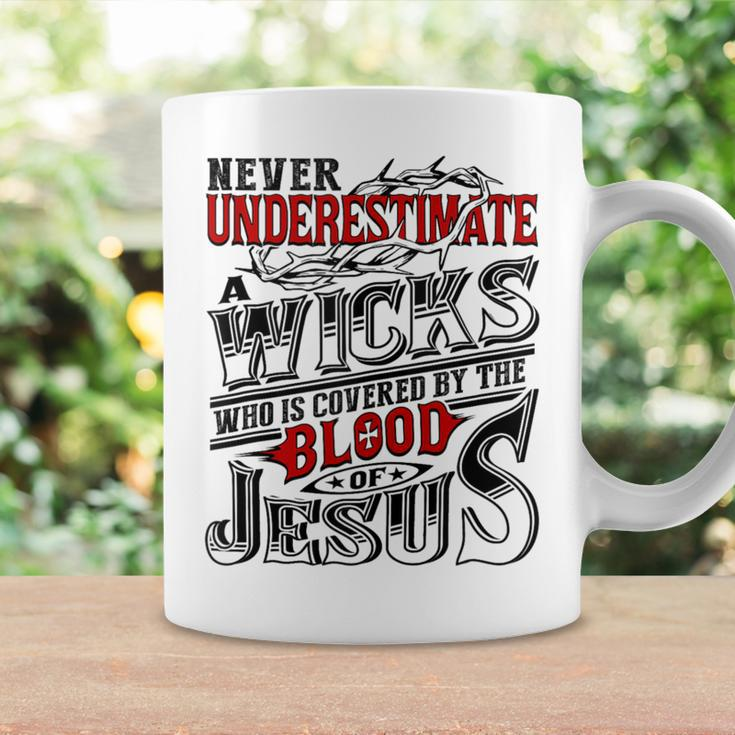 Never Underestimate Wicks Family Name Coffee Mug Gifts ideas