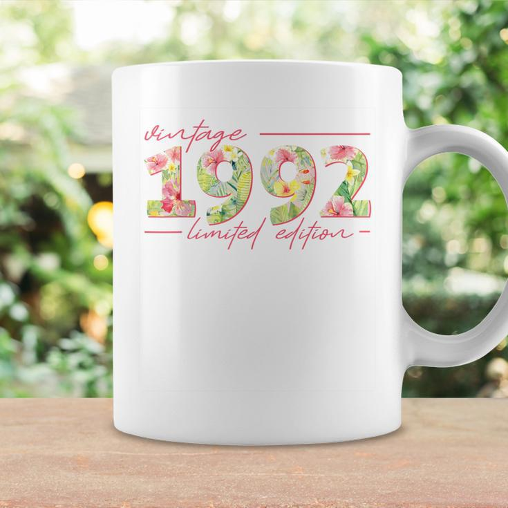 Vintage 1992 Limited Edition Tropical Flowers Birthday Coffee Mug Gifts ideas