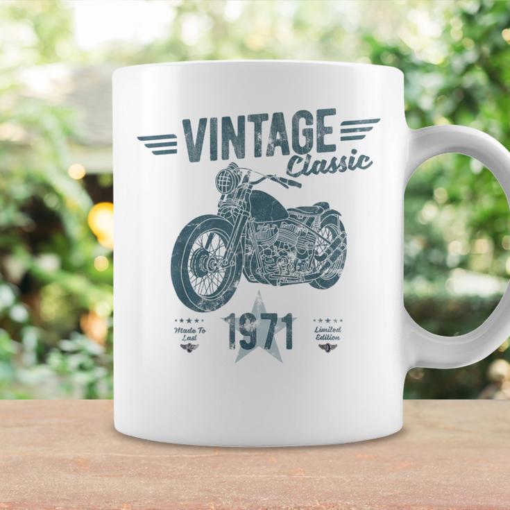 Vintage Born 1971 Birthday Classic Retro Motorbike Coffee Mug Gifts ideas