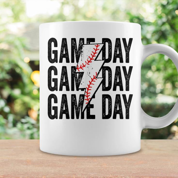 Vintage Game Day Baseball Lightning Bolt Team Sport Coffee Mug Gifts ideas