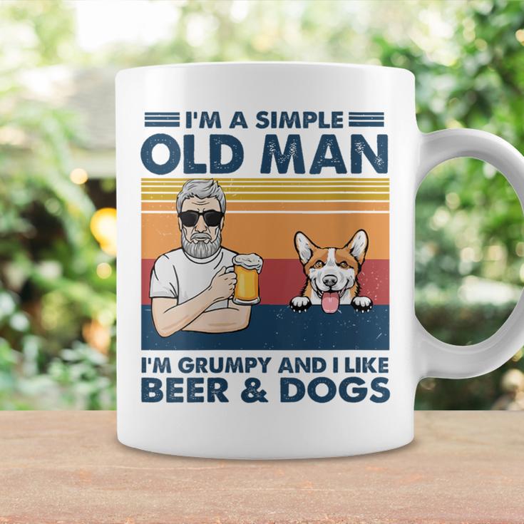 Vintage Grumpy Old Man Like Beer And Dogs Red Corgi Grandpa Coffee Mug Gifts ideas