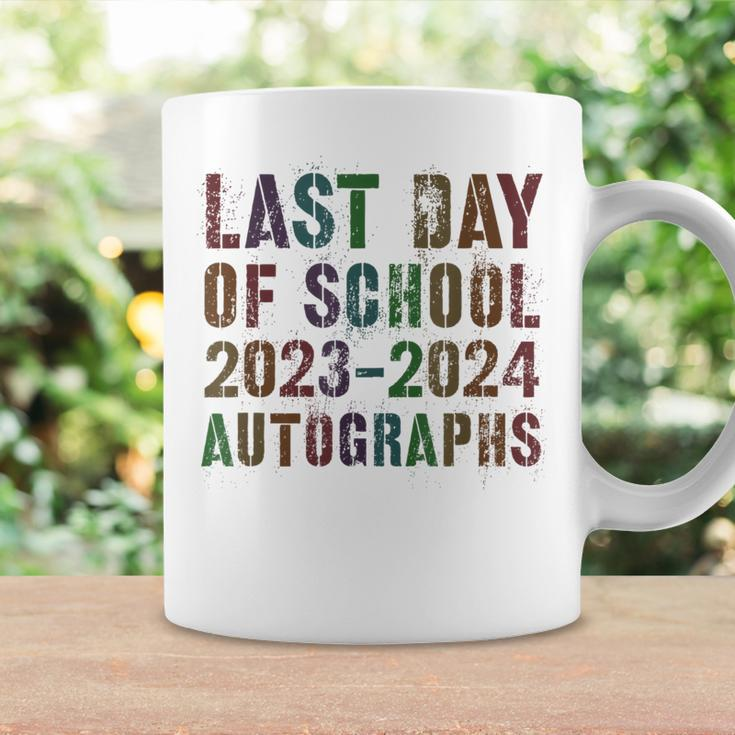 Vintage Last Day Of School 2024 Autographs Signature Sign My Coffee Mug Gifts ideas