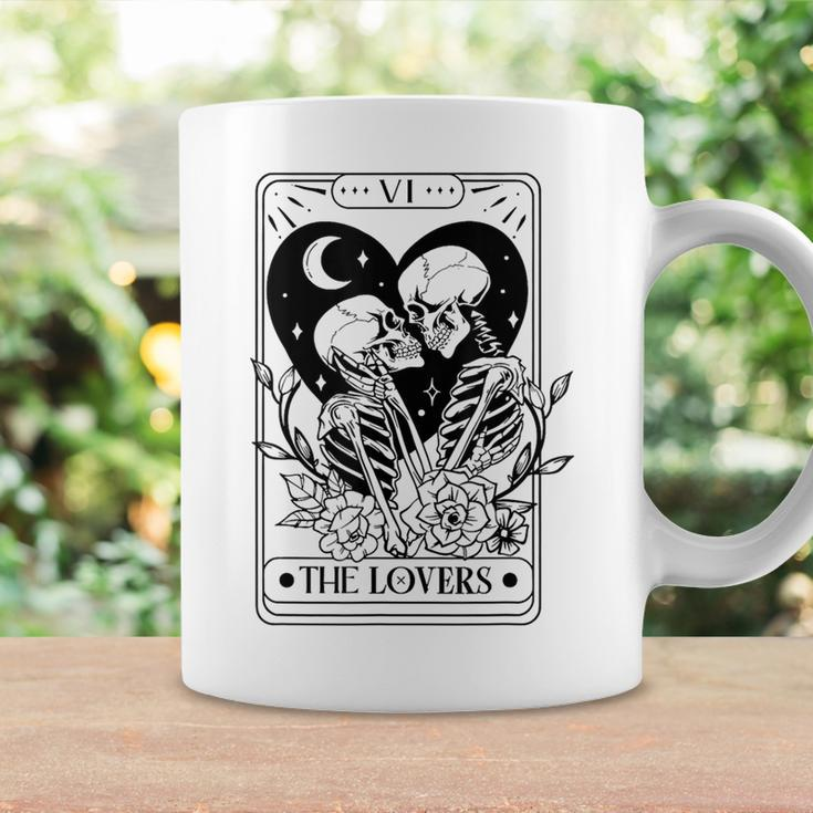 Vintage The Lovers Tarot Card Skeleton Skull Loves Tarot Coffee Mug Gifts ideas