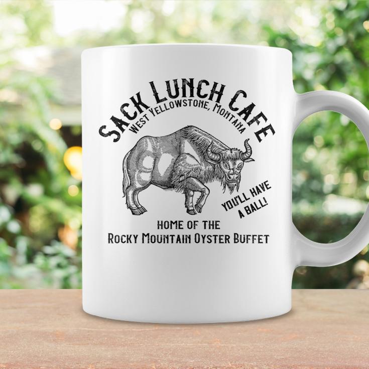 Vintage Rocky Mountain Oyster Sack Lunch Cafe Montana Coffee Mug Gifts ideas