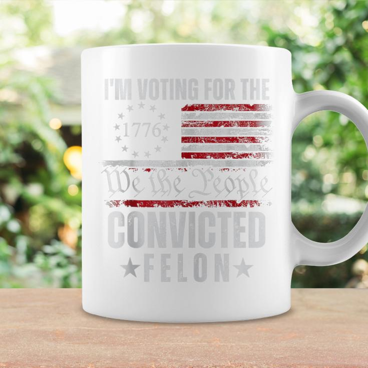 I Am Voting For The Convicted Felon Trump 2024 American Flag Coffee Mug Gifts ideas