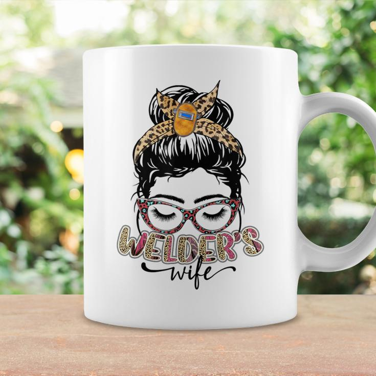 Welders Wife Life Messy Bun Glasses Men Women Coffee Mug Gifts ideas