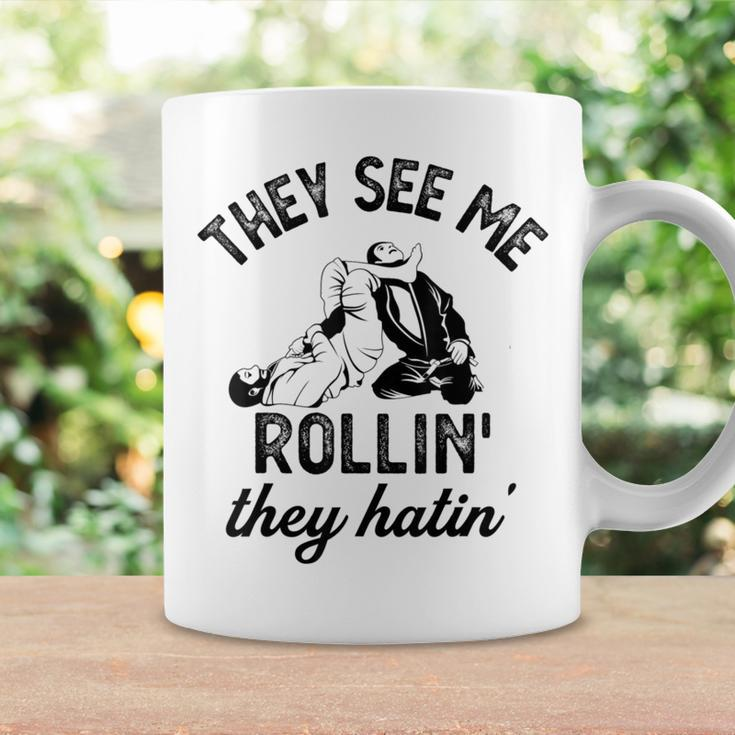 They See Me Rolling They Hatin' Vintage Armbar Jiu-Jitsu Bjj Coffee Mug Gifts ideas