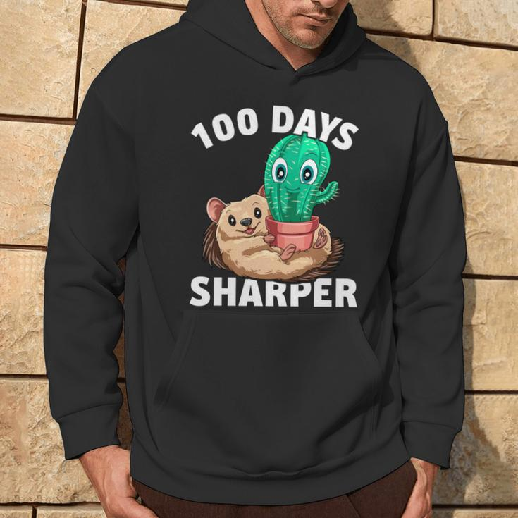 100 Tage Schärfer Kaktus 100 Tage Schärfer 100 Schultag Hoodie Lebensstil