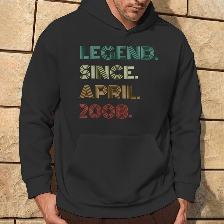 16 Years Old Legend Since April 2008 16Th Birthday Hoodie Lifestyle