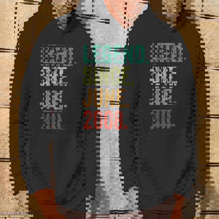16 Years Old Legend Since June 2008 16Th Birthday Hoodie Lifestyle