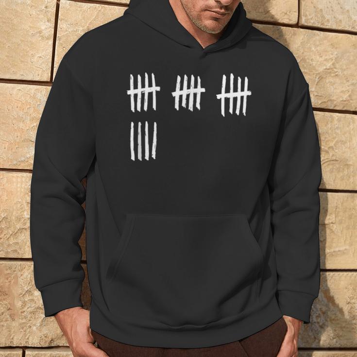 19Th Birthday Outfit 19 Years Old Tally Marks Anniversary Hoodie Lifestyle