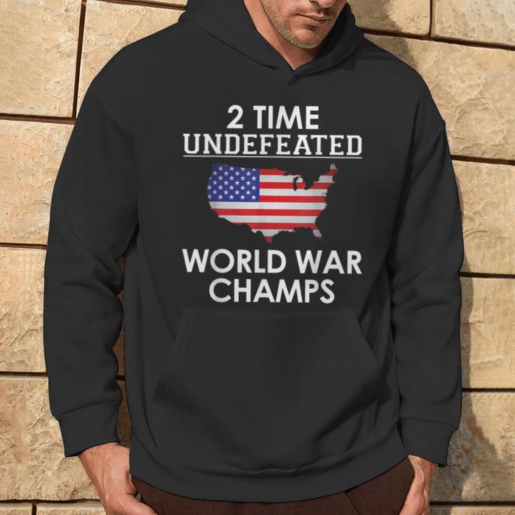 2 Time Undefeated World War Champs Usa Hoodie Lifestyle