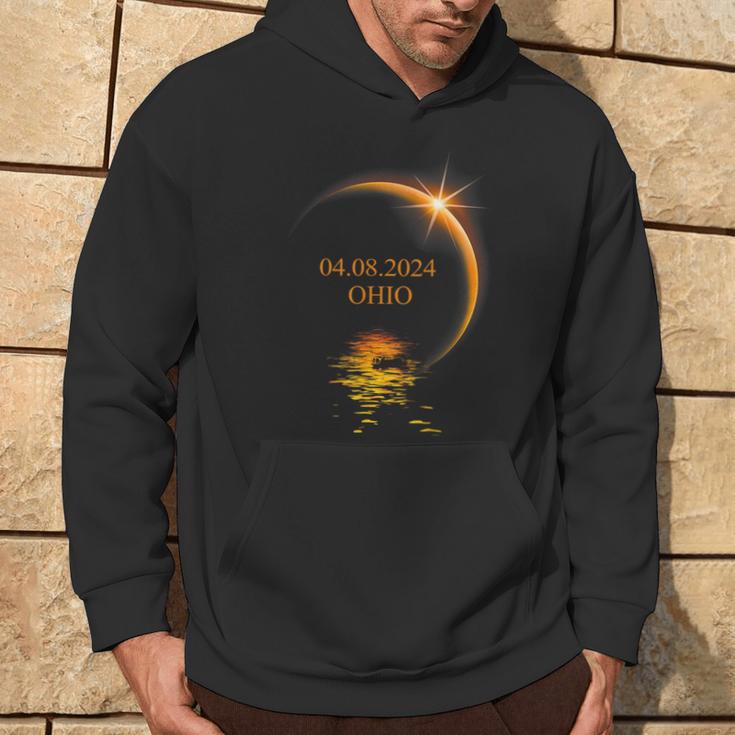 2024 Solar Eclipse Ohio Usa Totality Hoodie Lifestyle