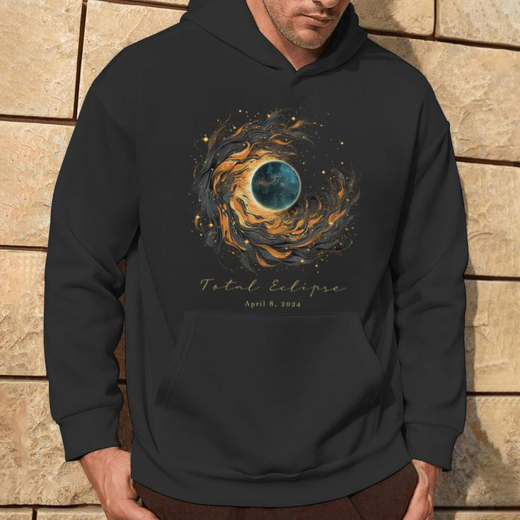 2024 Total Solar Eclipse Chaser Fan Watching April 8 Hoodie Lifestyle