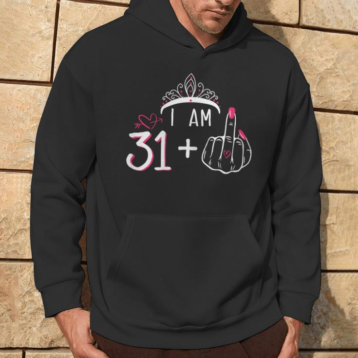 I Am 31 Plus 1 Middle Finger 32Th Women's Birthday Hoodie Lifestyle