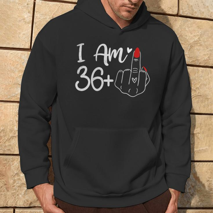 I Am 36 Plus 1 Middle Finger For A 37Th Birthday For Women Hoodie Lifestyle