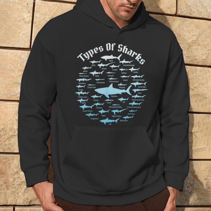 38 Types Of Shark Academic Educational Ocean Hoodie Lifestyle