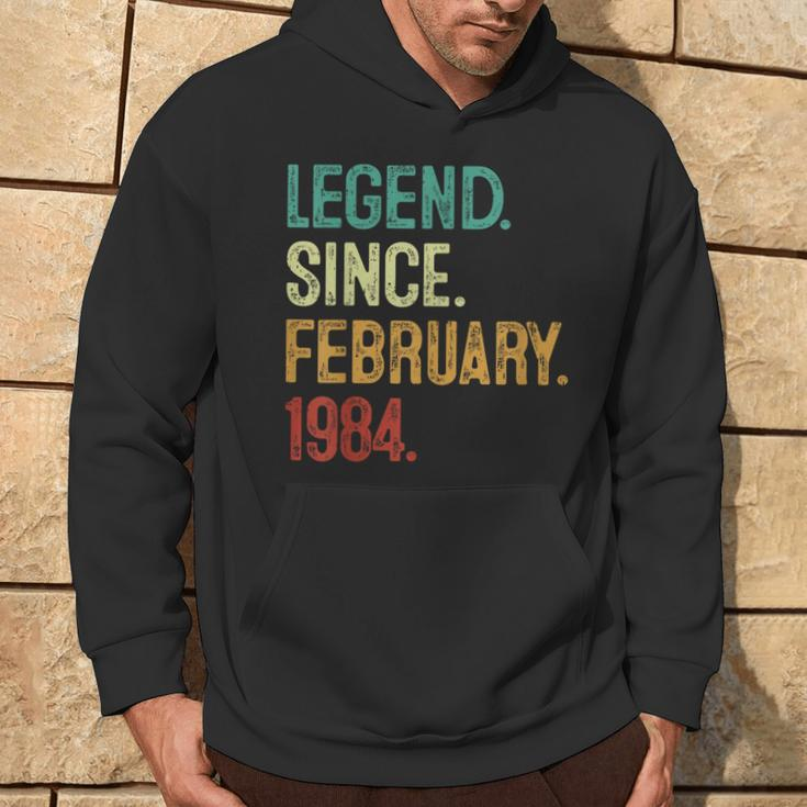 40 Years Old Legend Since February 1984 40Th Birthday Hoodie Lifestyle