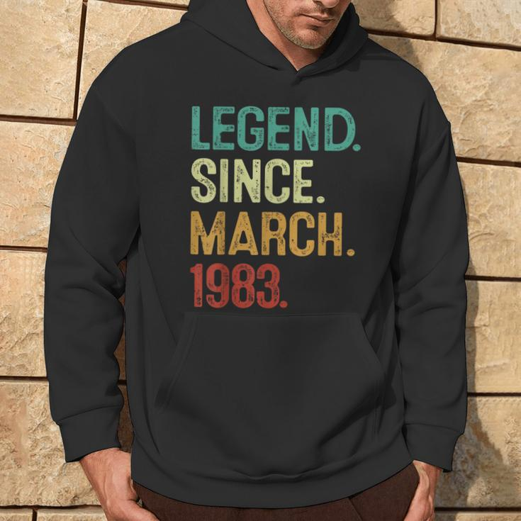 41 Years Old Legend Since March 1983 41Th Birthday Hoodie Lifestyle