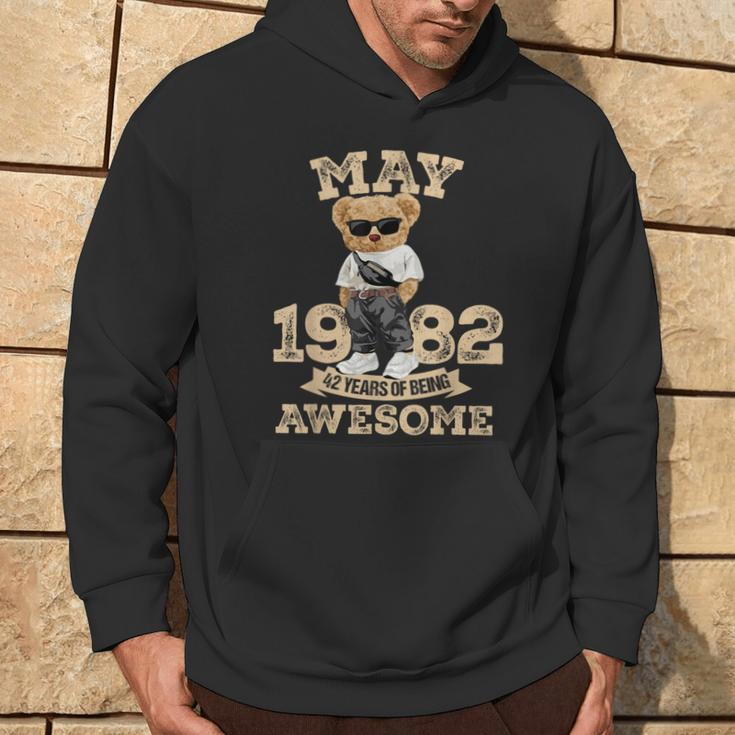 42 Years Of Being Awesome May 1982 Cool 42Nd Birthday Hoodie Lifestyle