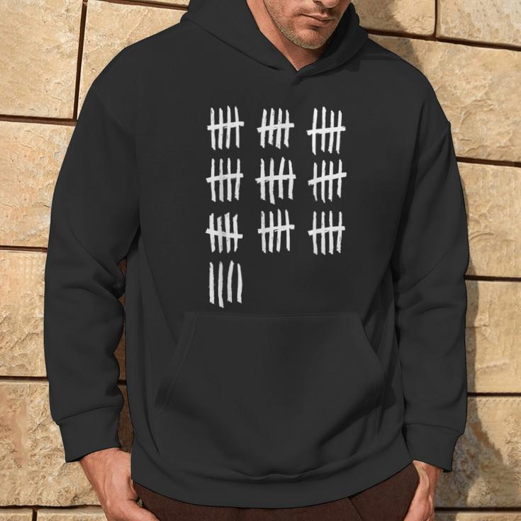 49Th Birthday Outfit 49 Years Old Tally Marks Anniversary Hoodie Lifestyle