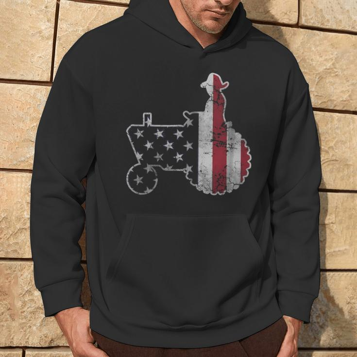 4Th Of July American Flag Tractor Usa Independence Day Hoodie Lifestyle