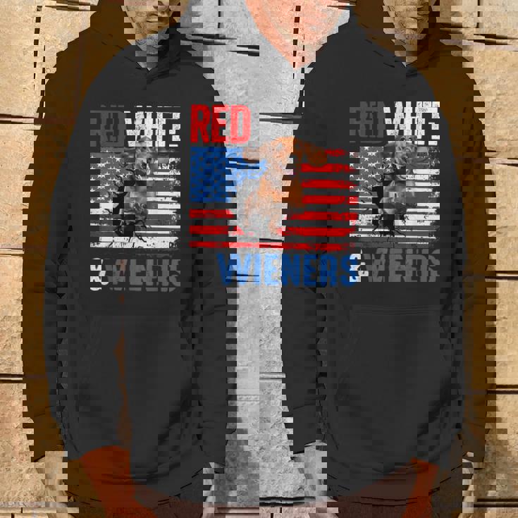 4Th Of July Dachshund Dog Red White And Wieners Hoodie Lifestyle