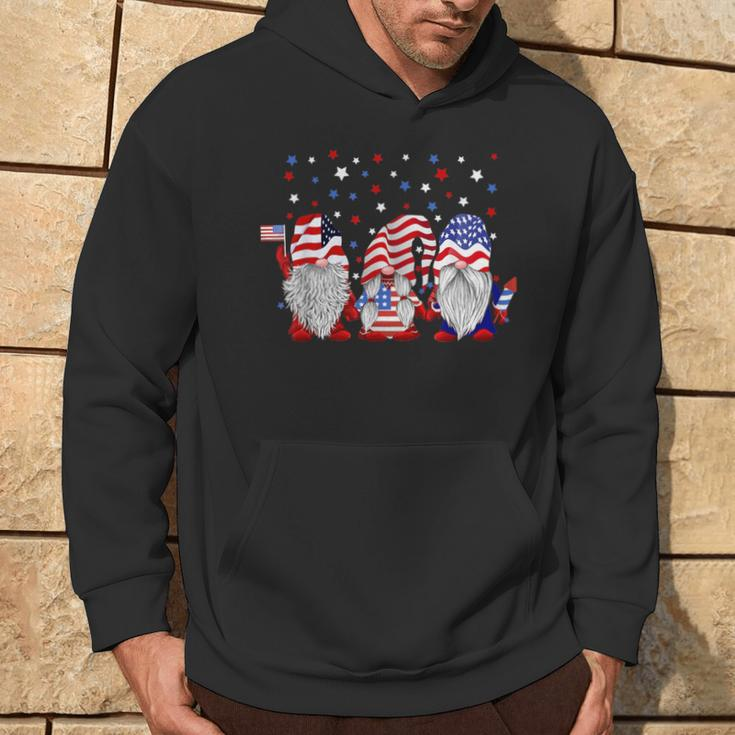 4Th Of July Gnomes Patriotic American Flag Cute Usa Gnome Hoodie Lifestyle