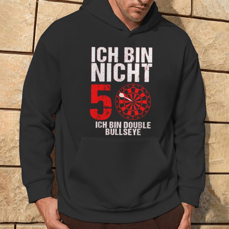 50 Geburtstag Geschenk Lustiges Dart Spruch Double Bullseye Hoodie Lebensstil