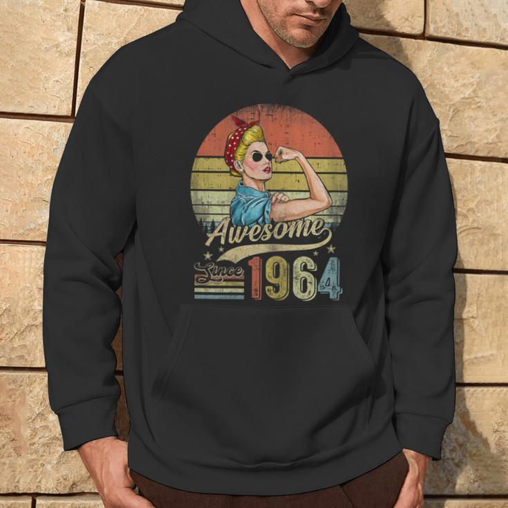 60 Year Old Awesome Since 1964 60Th Birthday Women Hoodie Lifestyle