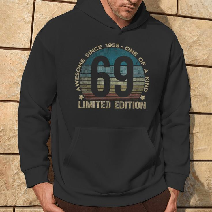 69Th Birthday 69 Year Old Vintage 1955 Limited Edition Hoodie Lifestyle