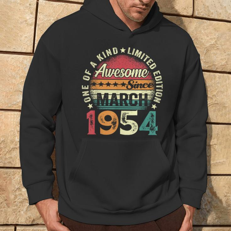 70 Year Old Vintage March 1954 70Th Birthday Women Hoodie Lifestyle