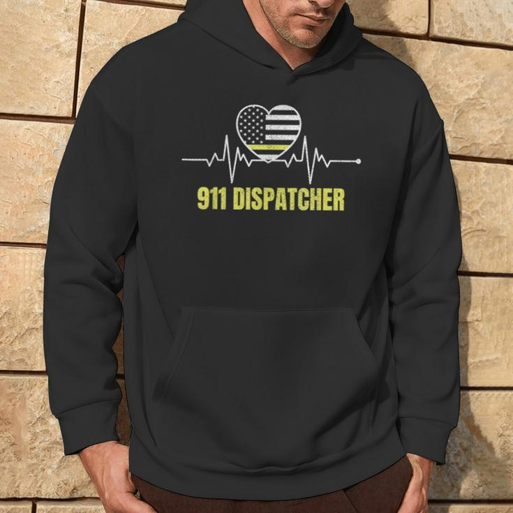 911 Dispatcher Thin Yellow Line Dispatch Us American Flag Hoodie Lifestyle