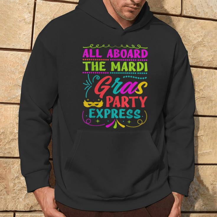 All Aboard The Mardi Gras Party Express Street Parade Hoodie Lifestyle