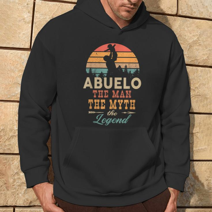 Abuelo The Man The Myth The Legend Retro Vintage Abuelo Hoodie Lifestyle