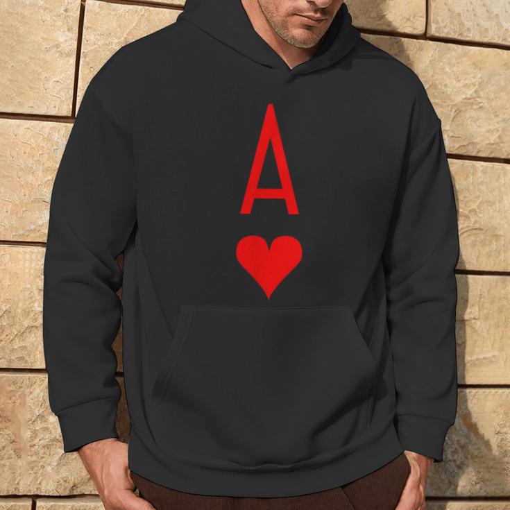 Ace Of Hearts Poker Black Jack Deck Of Cards Hoodie Lifestyle