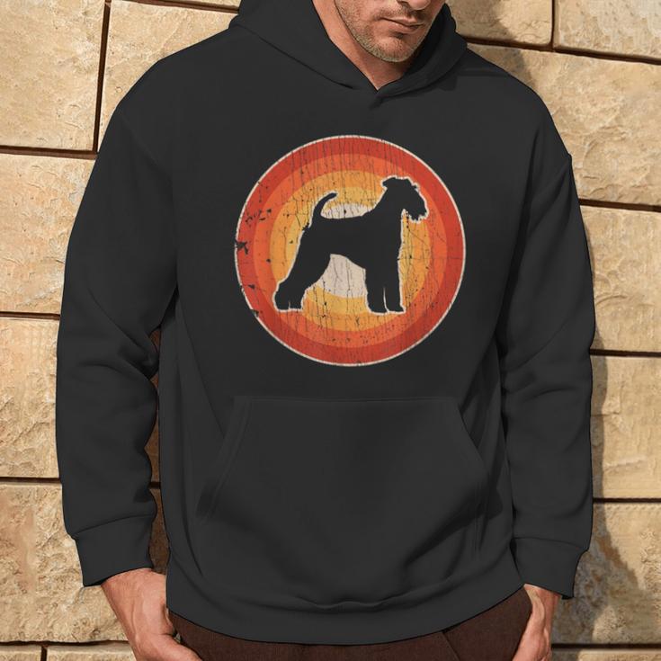 Airedale Terrier Retrointage 60S 70S Sunset Dog Lovers Kapuzenpullover Lebensstil